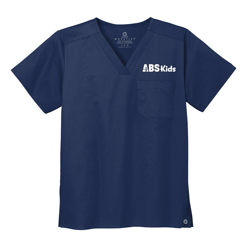 Unisex WonderWink WorkFlex Chest Pocket V-Neck Top