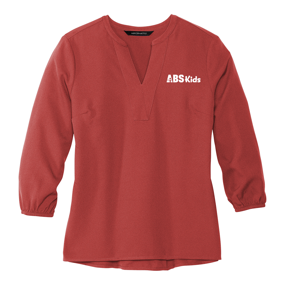 Ladies' Stretch Crepe 3/4-Sleeve Blouse