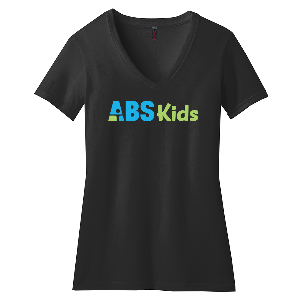 Ladies' Perfect Blend V-Neck - Color Logo